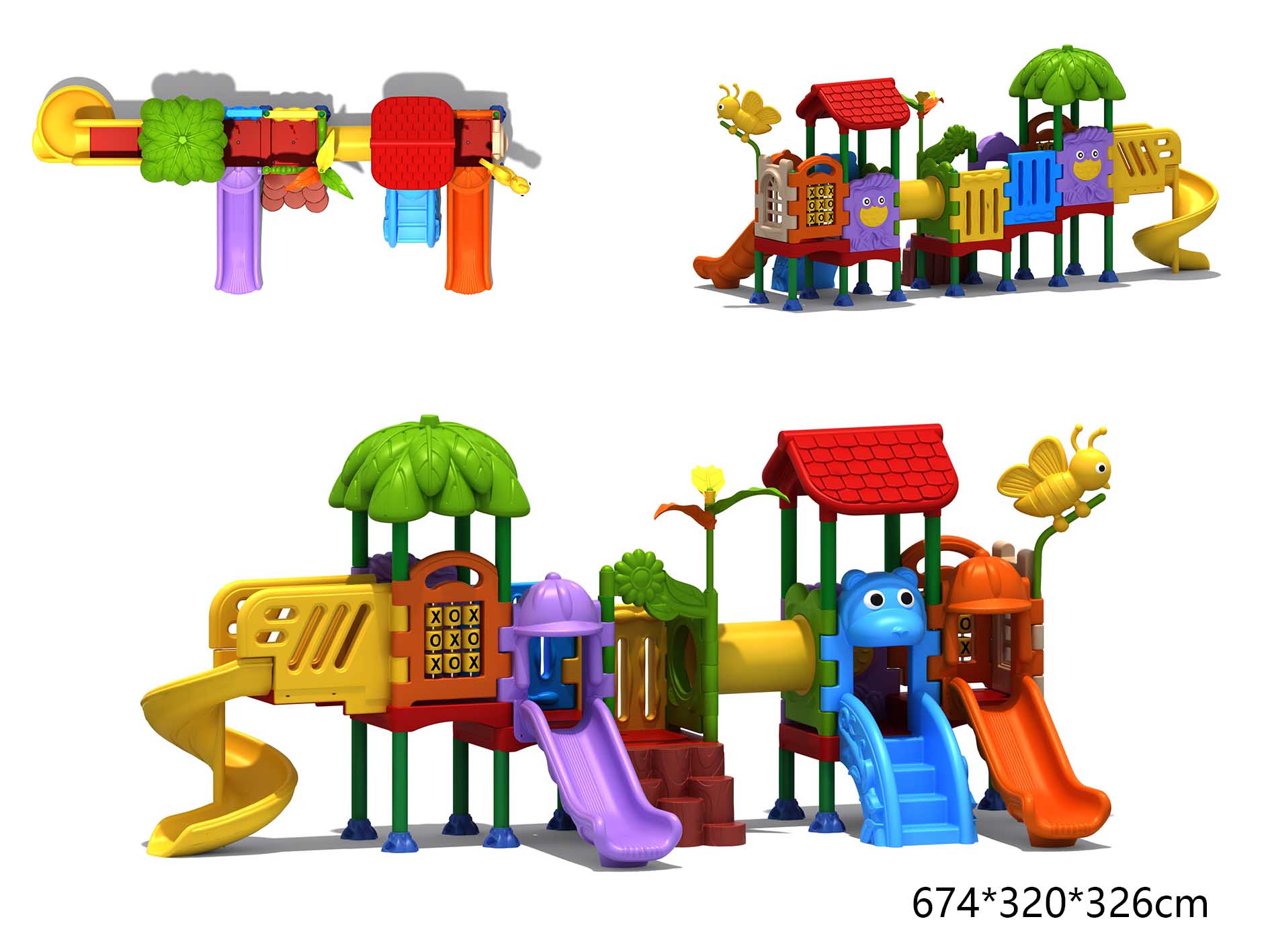 Kids Outdoor Slide Set - KID Playground Spielhaus-Sets, Kinderrutsche für Schule