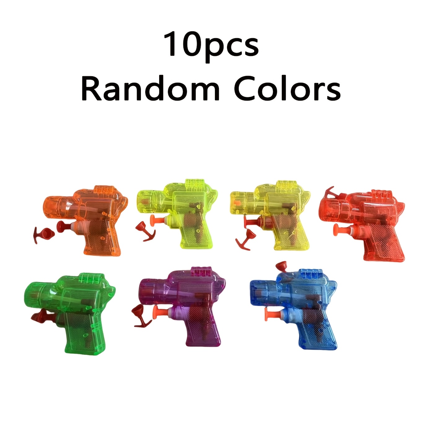 Kids Outdoor Games For Party - 10 Stück Mini Transparente Taschen-Wasserpistolen, Zufällige