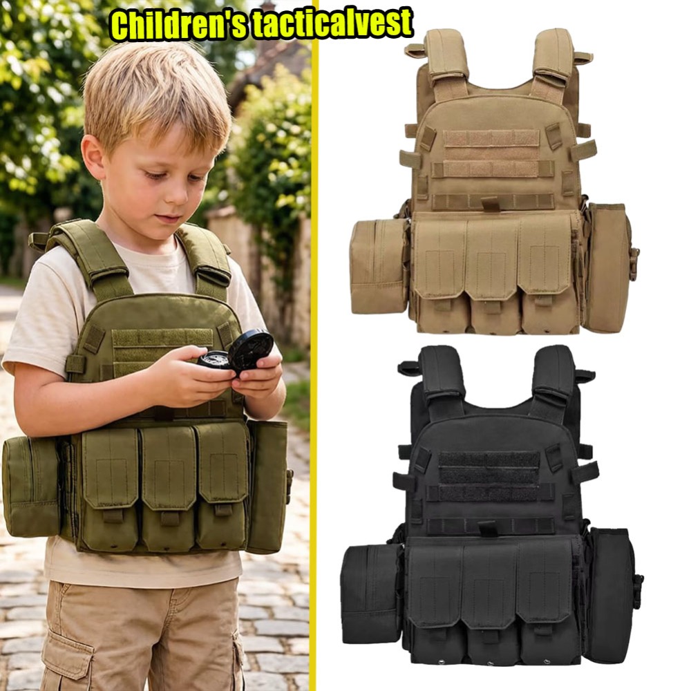 Kids Outdoor Gear - Kinder Airsoft Paintball Weste, verstellbare taktische