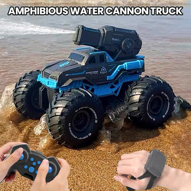 Kids Outdoor Vehicles - Amphibisches Rc-Auto, 2 Steuermodus, ferngesteuertes Kletterauto,