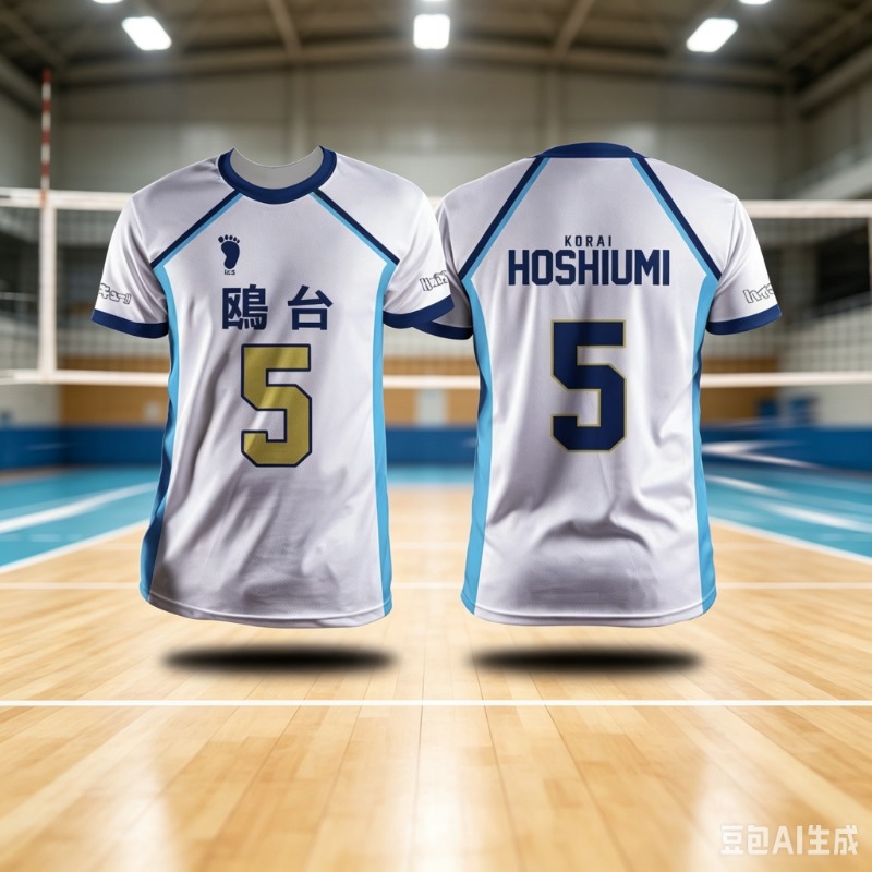 Tee Ball Set - 2026 Trendiges Kamomedai Volleyball-Team Trikot Hoshiumi
