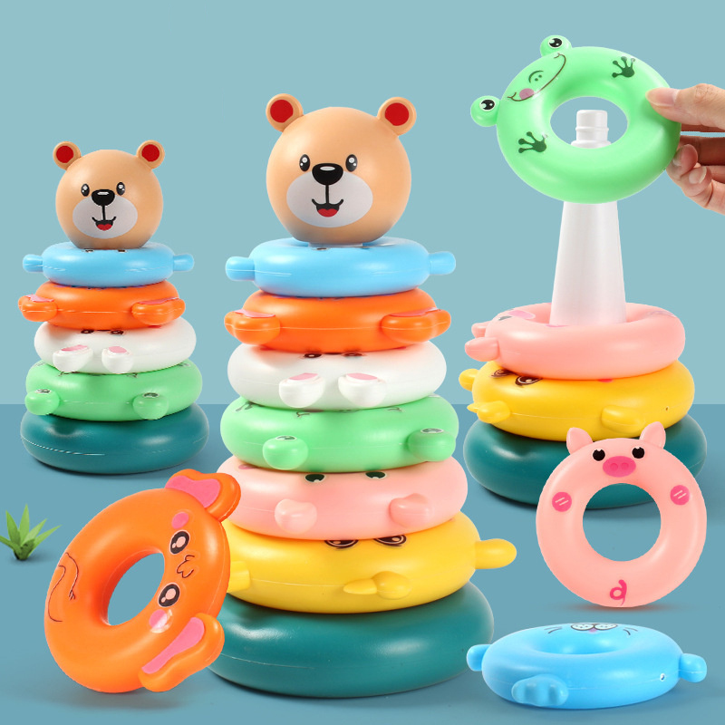 Kids Outdoor Water Toys - Regenbogen Stapel Ring Turm Montessori pädagogische
