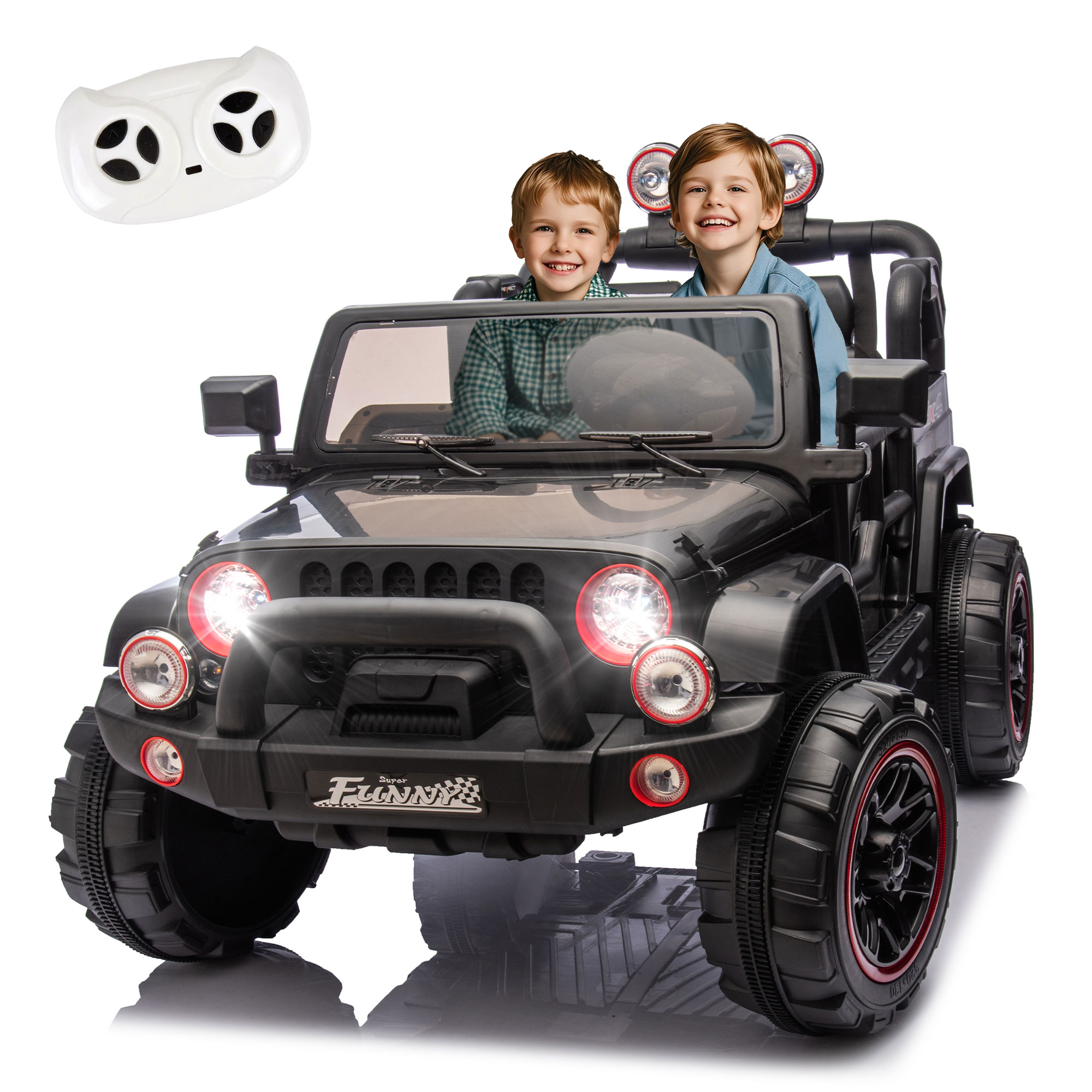 Kids Outdoor Ride On - Elektrisches Kinderauto 24V 80W mit Bluetooth-Fernbedienung,