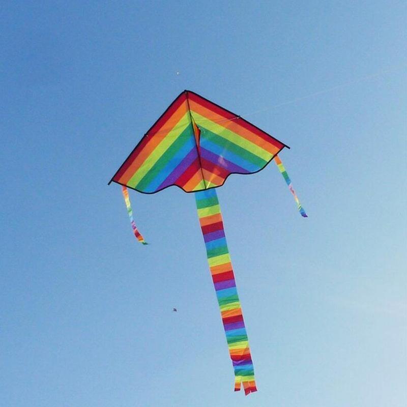 Kite Easy Fly Kids - Einfach Fliegen! Große Bunte Regenbogen Kite