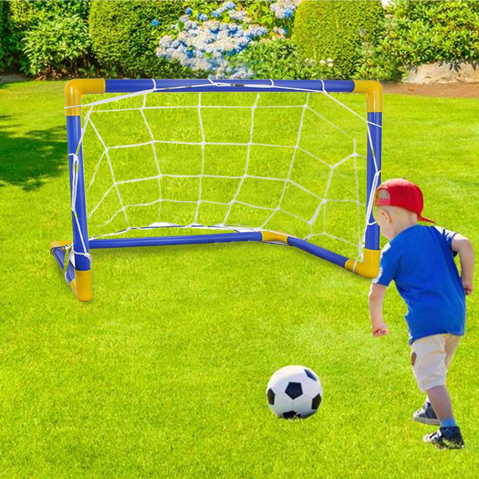 Kids Outdoor Lawn Equipment - Fußballnetz für Kinder, lustiges, tragbares, wetterbeständiges