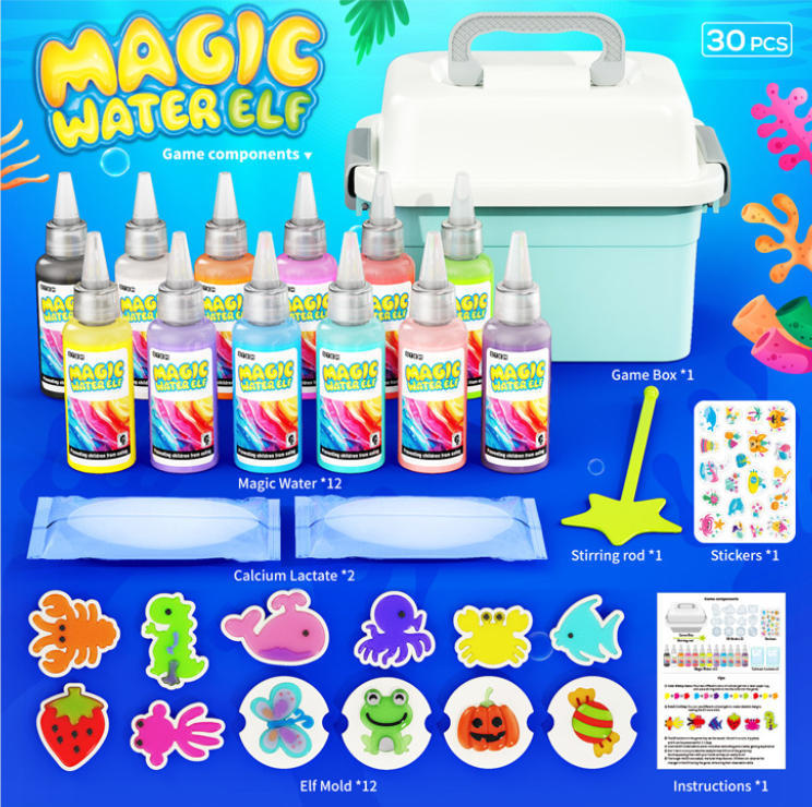 Kids Outdoor Water Toys - Magic Gel Wasserperlen-Spielzeug: 12er-Pack DIY-Feengarten-Set mit