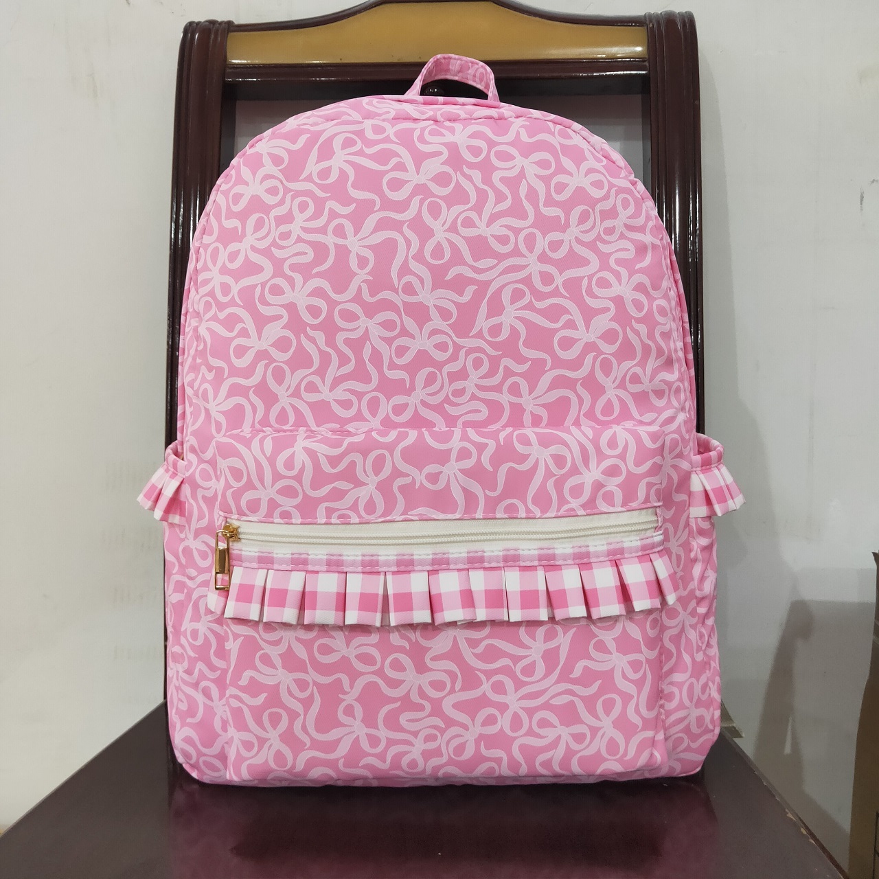 Kids Outdoor Backpack - Großhandel Kinder Rosa Schleifen Outdoor Tragbare