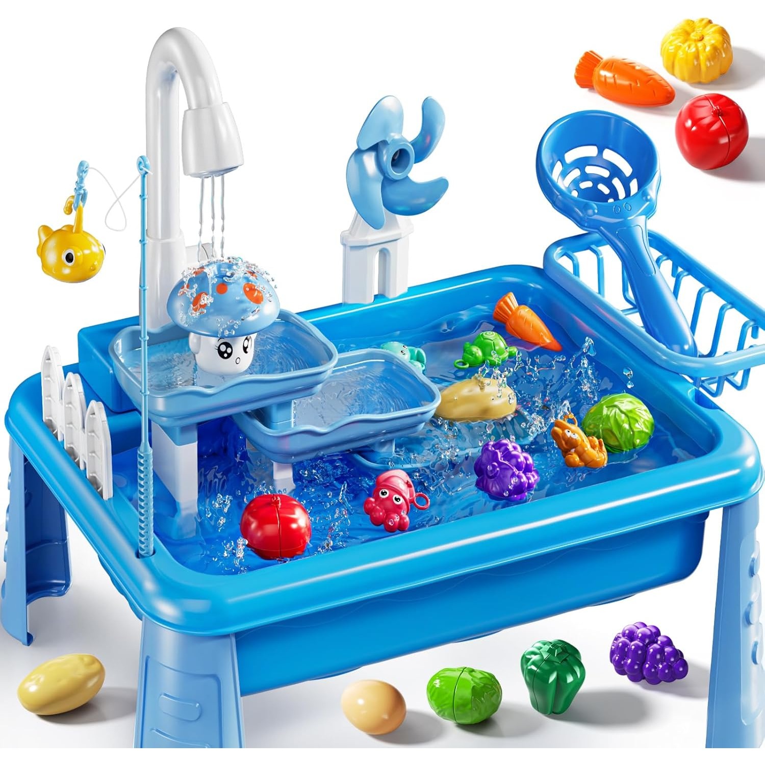 Kids Outdoor Kitchen - Wasserspiel-Spülbecken für Kinder, Outdoor-Küche mit fließendem