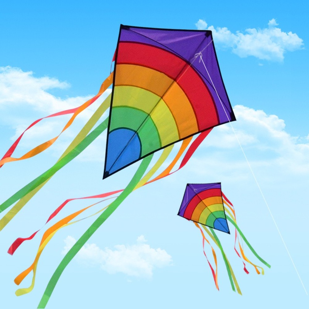 Kite Easy Fly Kids - Einfach zu fliegender bunter Regenbogendrachen mit
