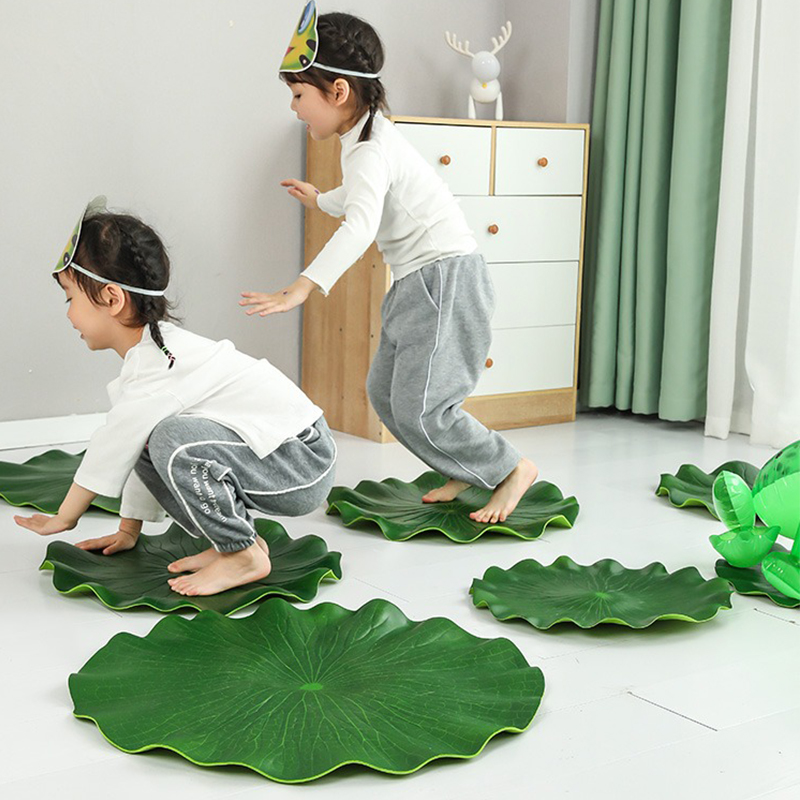 Stepping Stone Foam - Kinder-Lotusblatt-Sprungmatte Set Sensorisches Training EVA-Schaum Frosch-Sprungspiel
