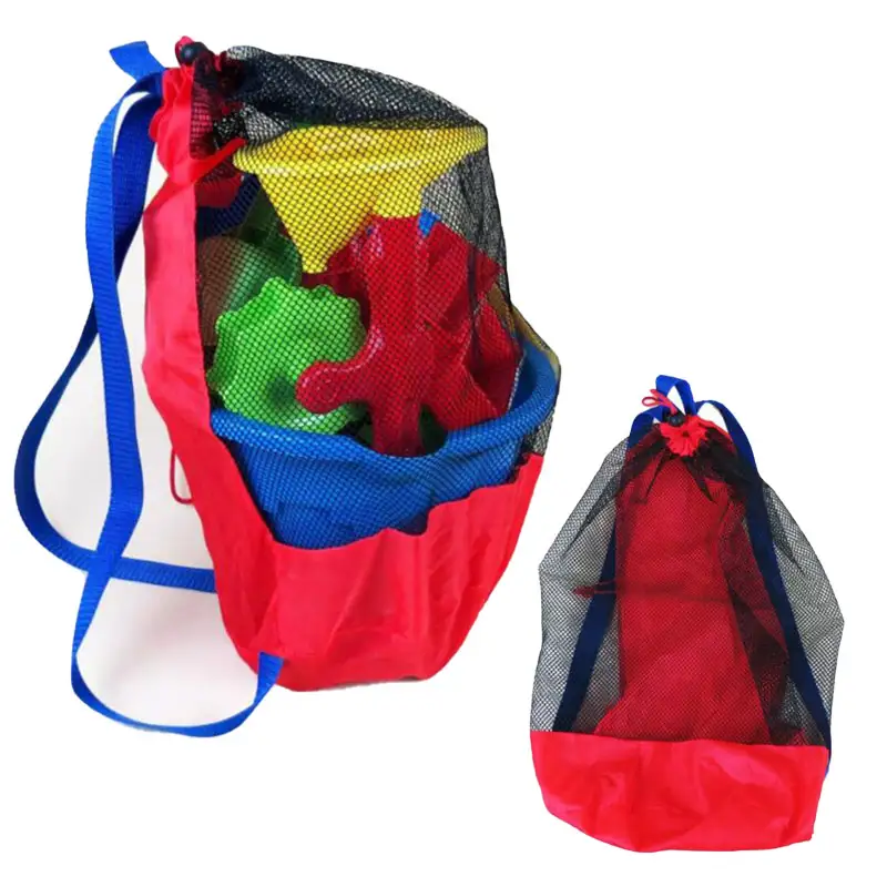 Kids Outdoor Backpack - 1 Stück Strandtasche, faltbar, tragbar, Netz-Schwimmtasche
