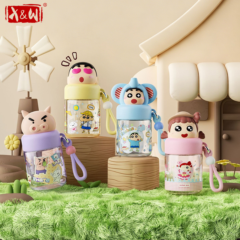 Outdoor Kid Friendly - X&W 290ML Mini-Wasserflasche Crayon Shin-chan Taschenbecher