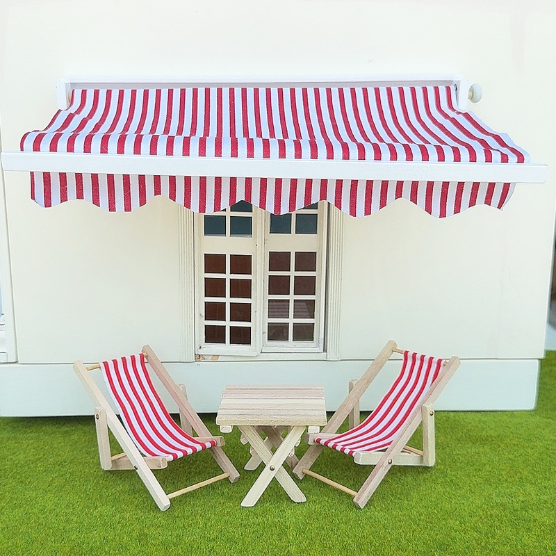Play Kids Outdoor - 1/12 Puppenhaus Simulation Markise Modell Puppenhaus