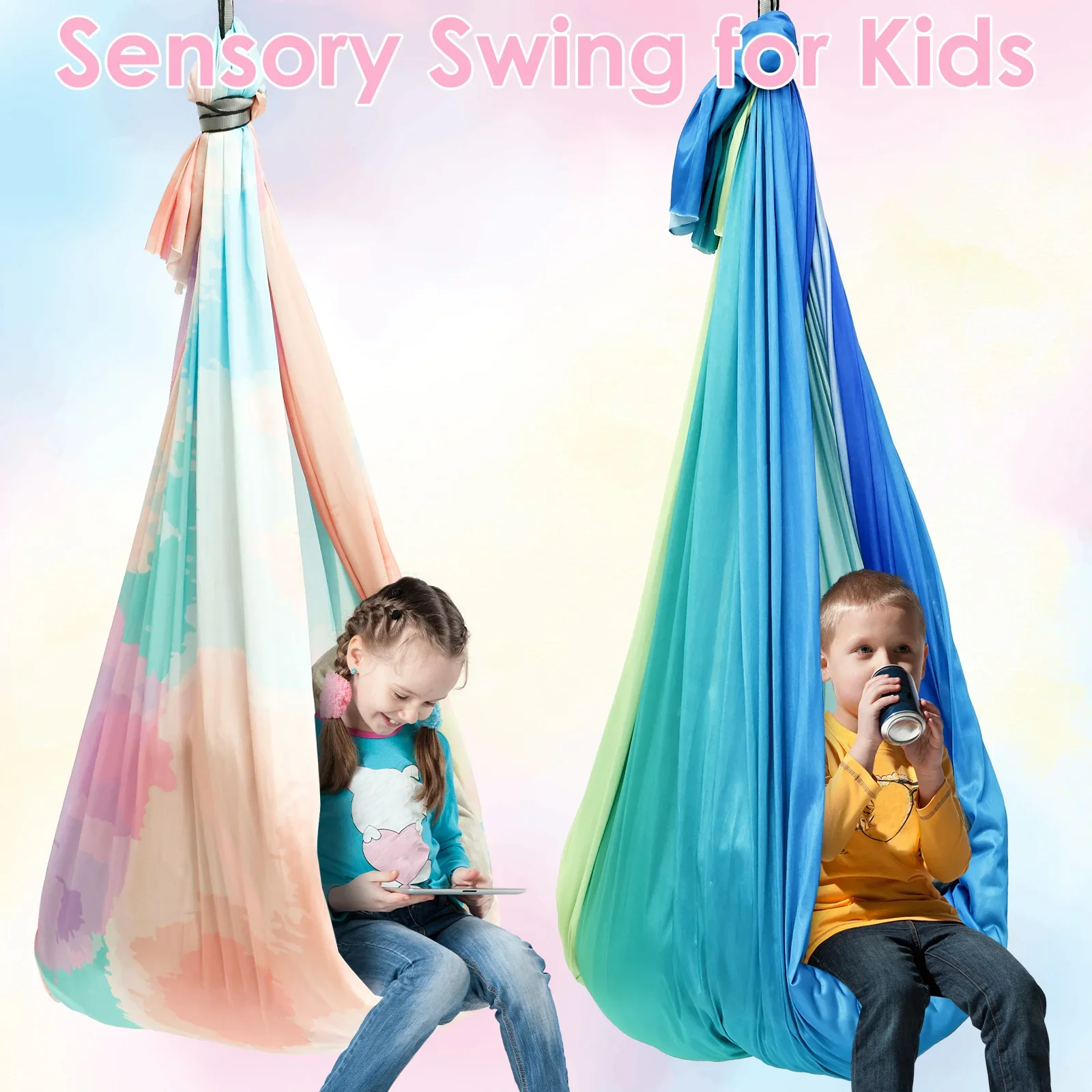 Kids Outdoor Hammock - Sensorische Schaukel Komfortable Kinder-Sensorik-Hängematte Trägt bis