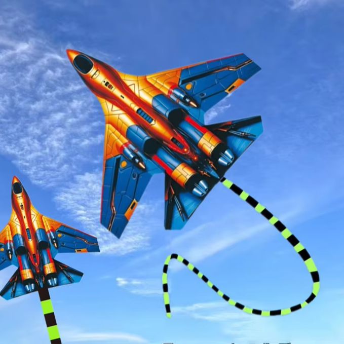 HTMCK Kampfjet-Lenkdrachen 45c – Kite Easy Fly Kids Bewertung und Preis