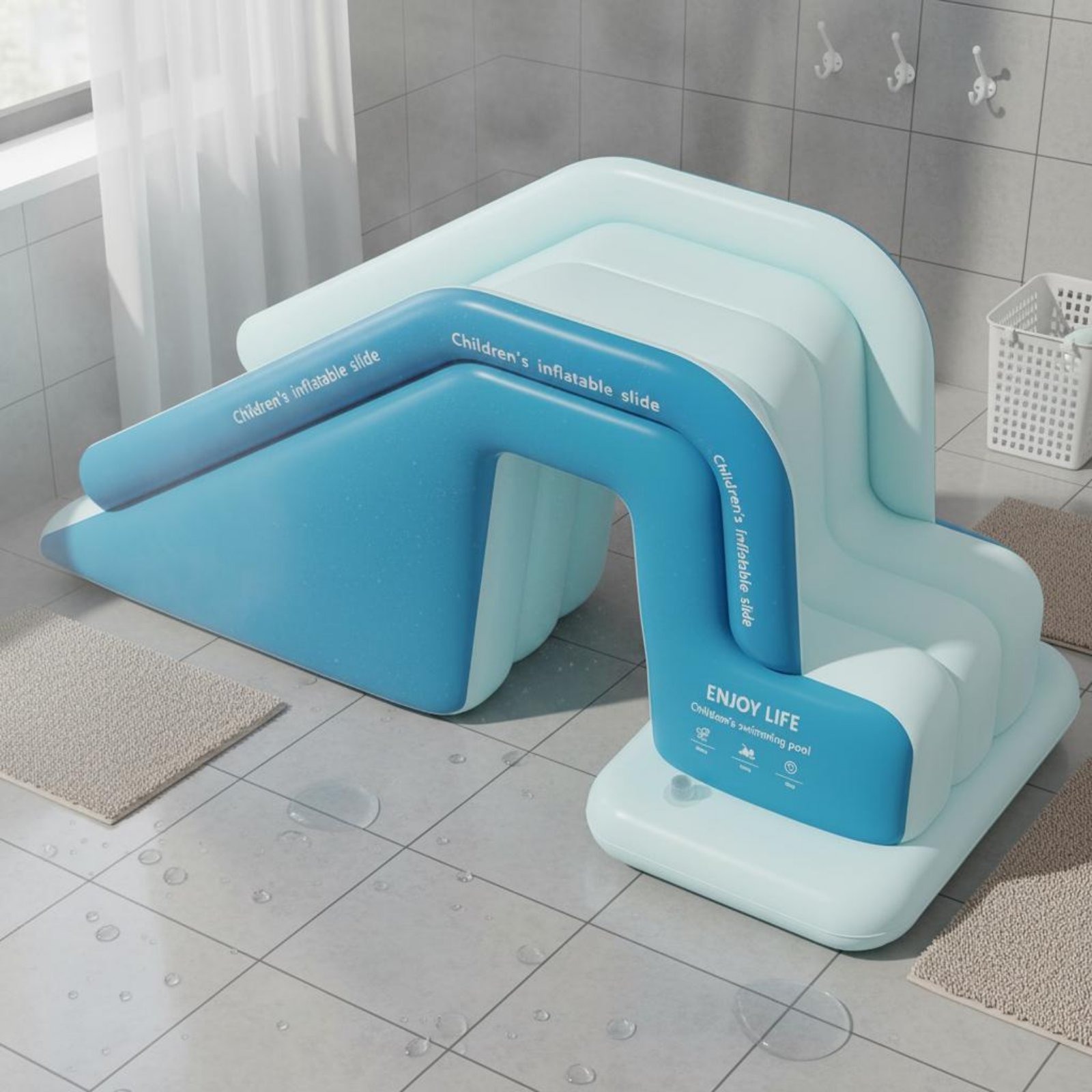 Aufblasbare Poolrutsche Faltba – Kids Outdoor Water Toys Bewertung und Preis