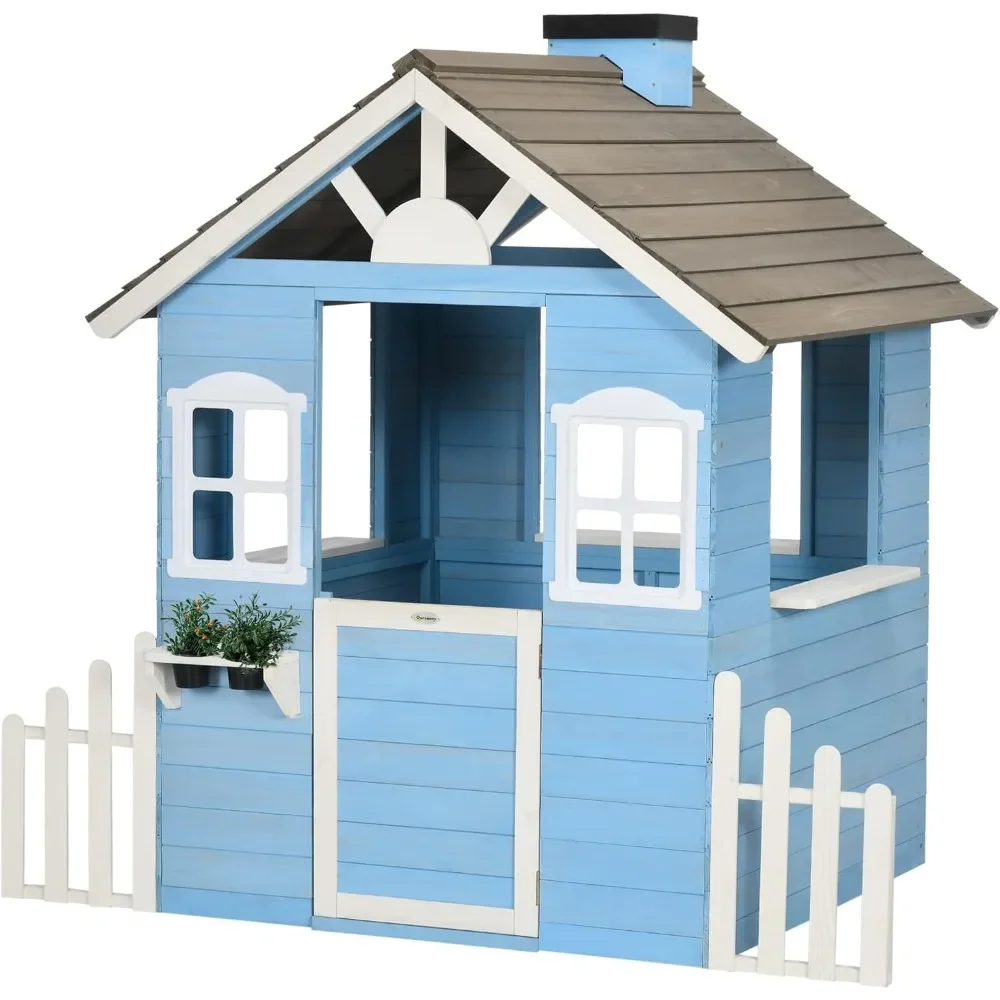Spielhaus für Kinder, Outdoor- – Kids Outdoor Wooden Playhouse Bewertung und Preis