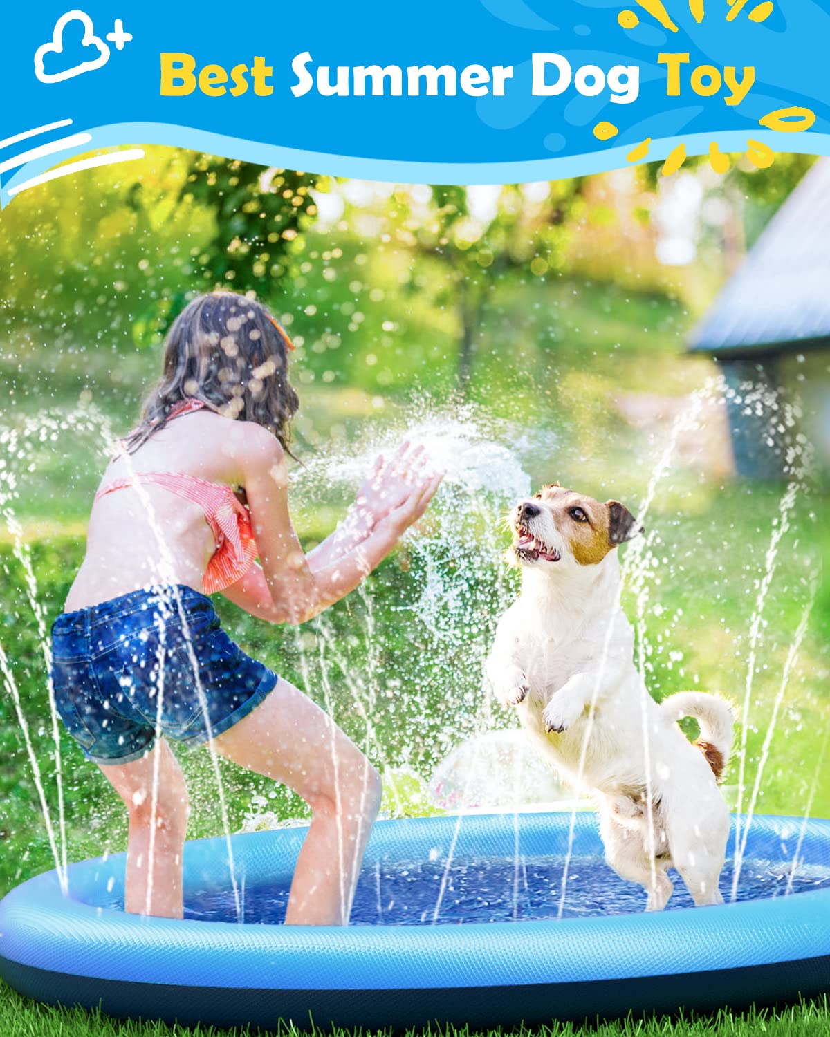 Hunde-Spritzmatte, dickes Spri – Slip Slide Water Mat Bewertung und Preis