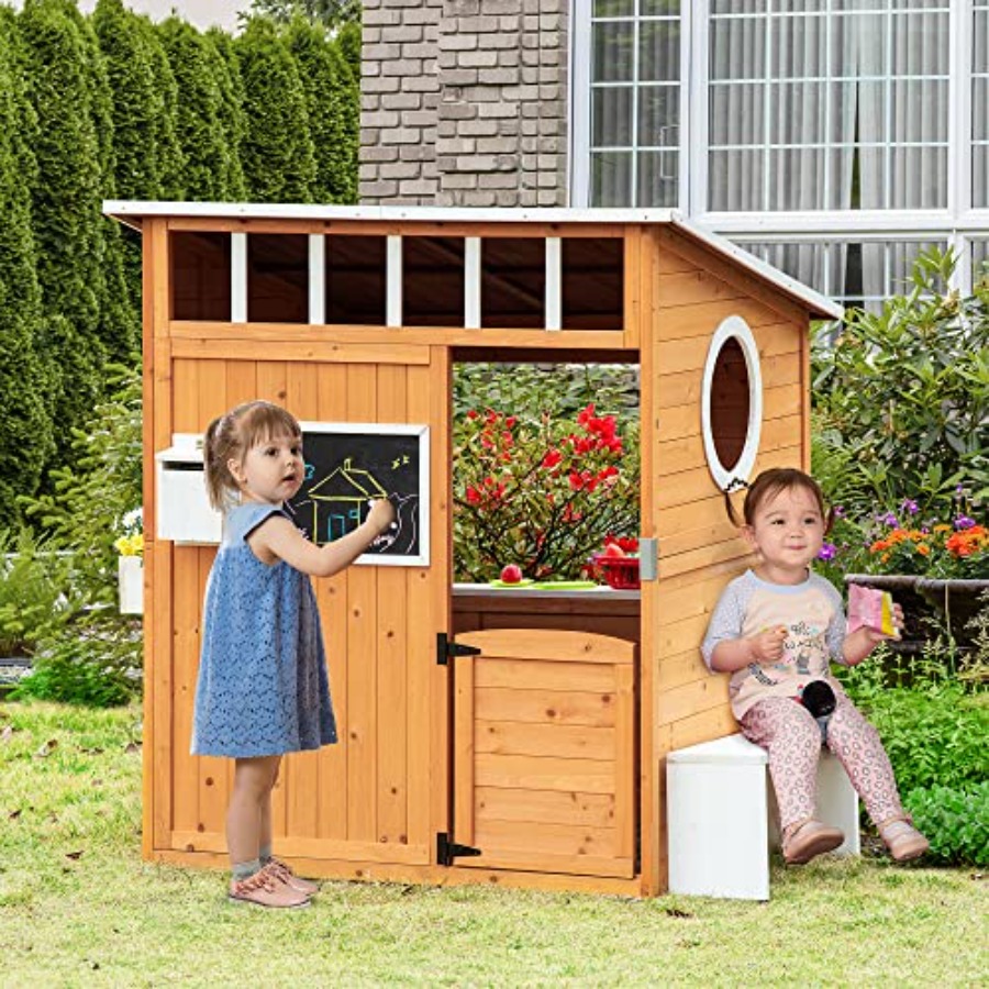 Outdoor-Holzspielhaus für Kind – Kids Outdoor Wooden Playhouse Bewertung und Preis