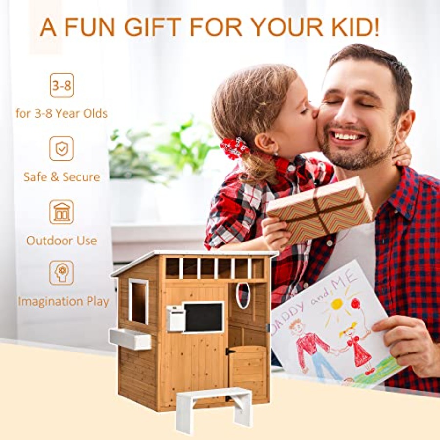 Outdoor-Holzspielhaus für Kind – Kids Outdoor Wooden Playhouse Bewertung und Preis