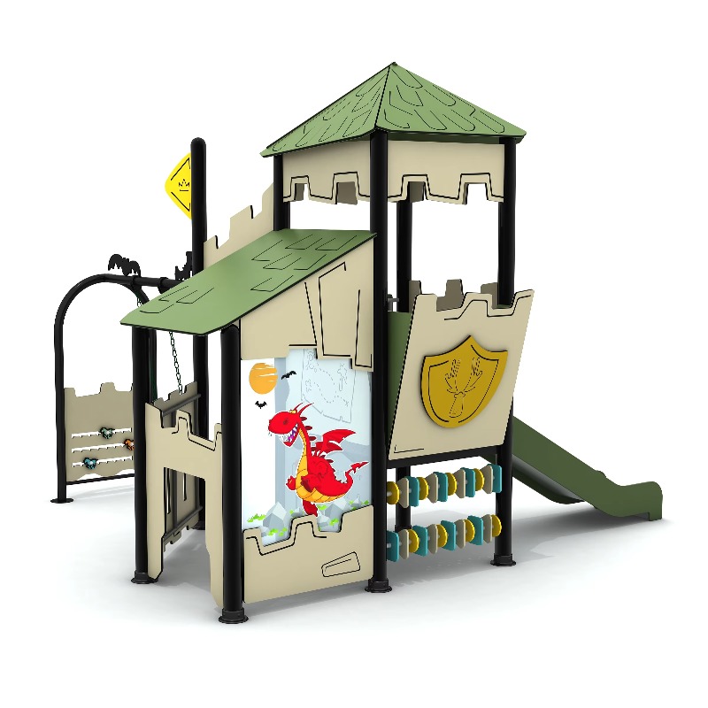 Holz-Outdoor-Spielplatzset mit – Kids Outdoor Wooden Playhouse Bewertung und Preis