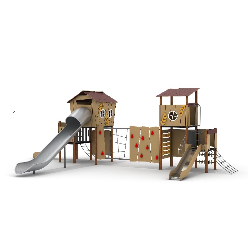 Holz-Outdoor-Spielplatzset mit – Kids Outdoor Wooden Playhouse Bewertung und Preis