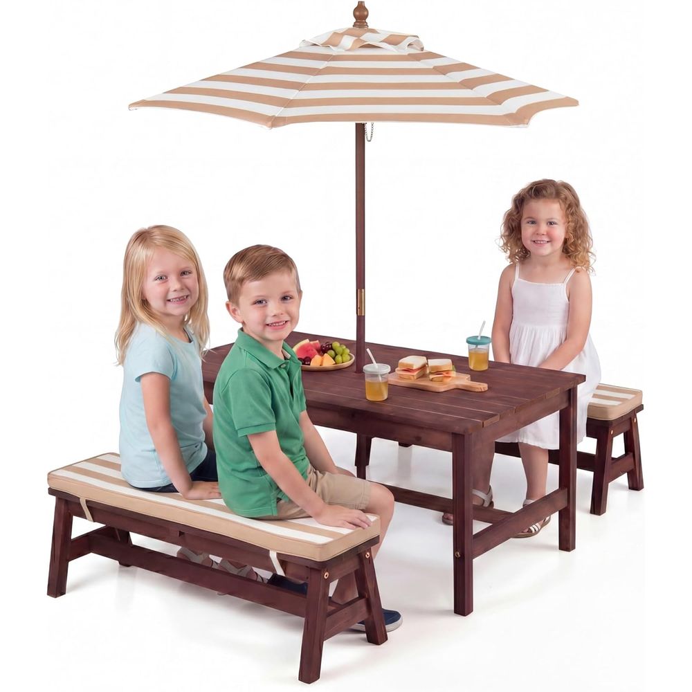 Kinder-Picknicktisch, große 42 – Kids Outdoor Table With Umbrella Bewertung und Preis
