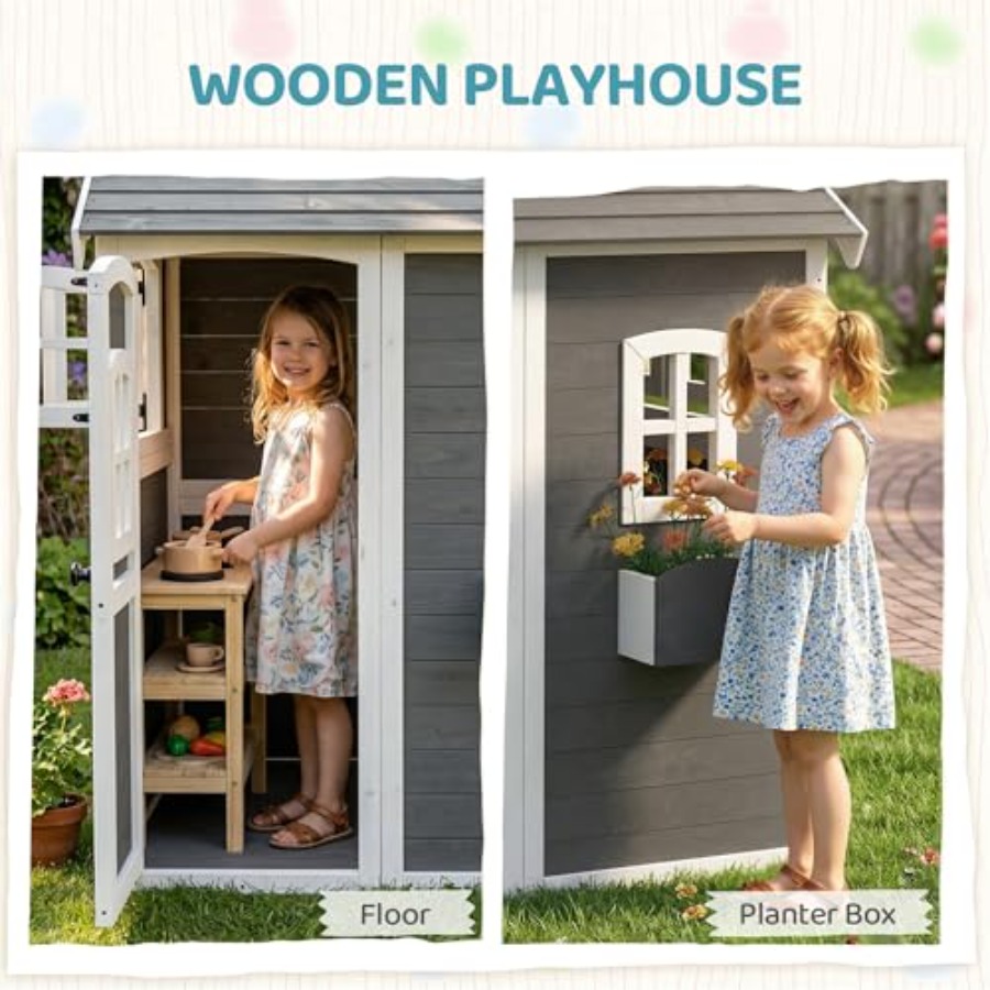 Outdoor-Holzspielhaus für Kind – Kids Outdoor Wooden Playhouse Bewertung und Preis