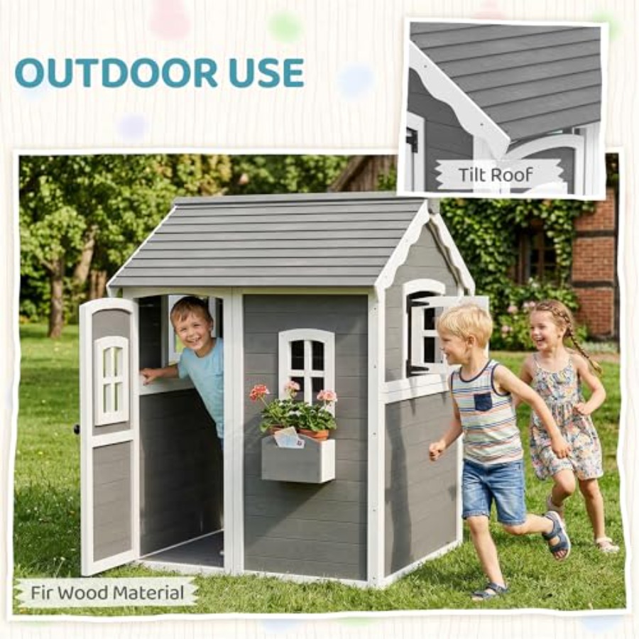 Outdoor-Holzspielhaus für Kind – Kids Outdoor Wooden Playhouse Bewertung und Preis
