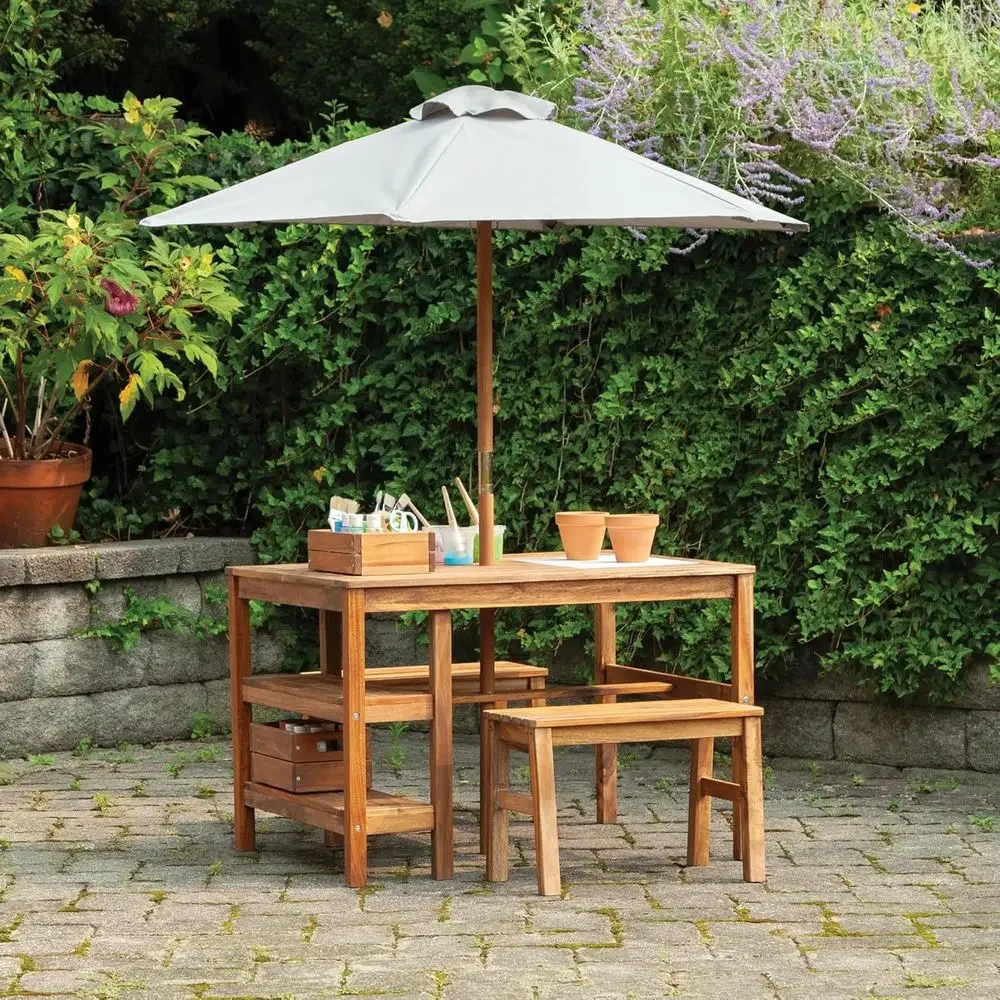 Kinder-Outdoor-Aktivitätstisch – Kids Outdoor Table With Umbrella Bewertung und Preis
