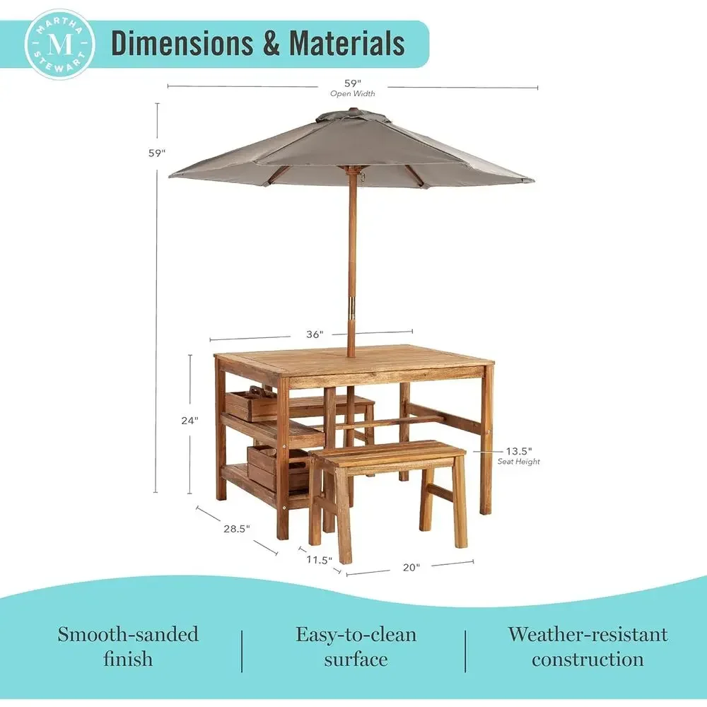 Kinder-Outdoor-Aktivitätstisch – Kids Outdoor Table With Umbrella Bewertung und Preis