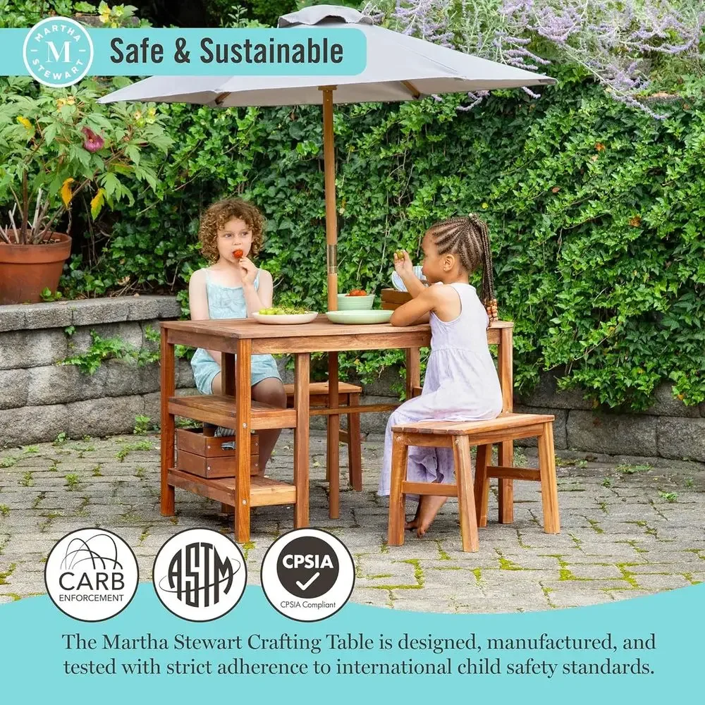 Kinder-Outdoor-Aktivitätstisch – Kids Outdoor Table With Umbrella Bewertung und Preis