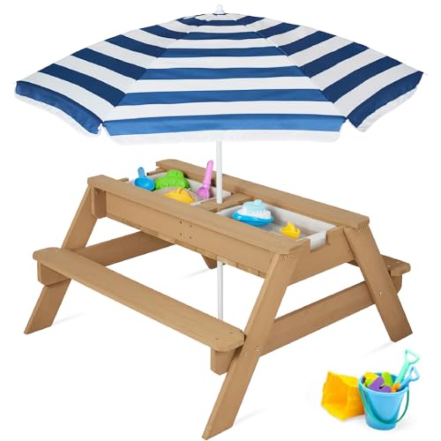 Outdoor-Kinder-Picknicktisch m – Kids Outdoor Table With Umbrella Bewertung und Preis