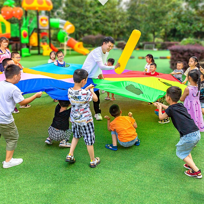 Regenbogen-Fallschirm-Knocks-G – Kids Outdoor Games For Party Bewertung und Preis