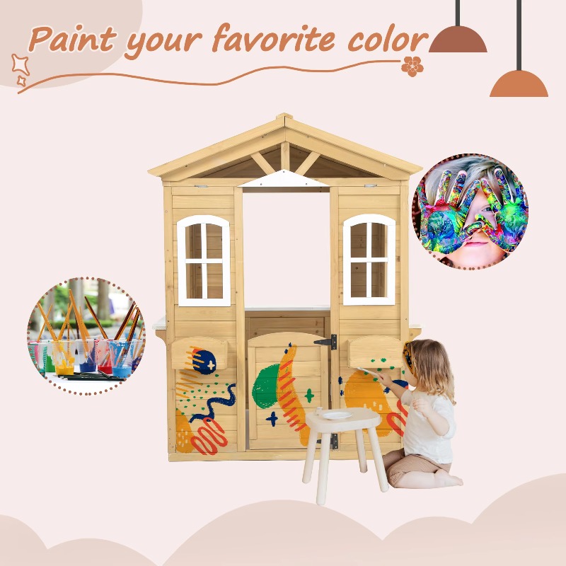 Modernes Klassisches Massivhol – Kids Outdoor Wooden Playhouse Bewertung und Preis