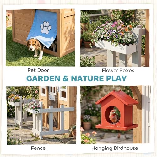 Outdoor-Spielhaus mit Haustier – Kids Outdoor Wooden Playhouse Bewertung und Preis