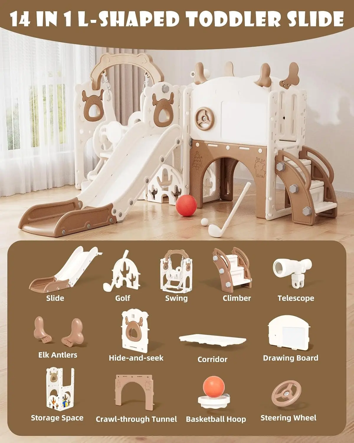 13-in-1 Rutsch- und Schaukelse – Kids Outdoor Slide Set Bewertung und Preis