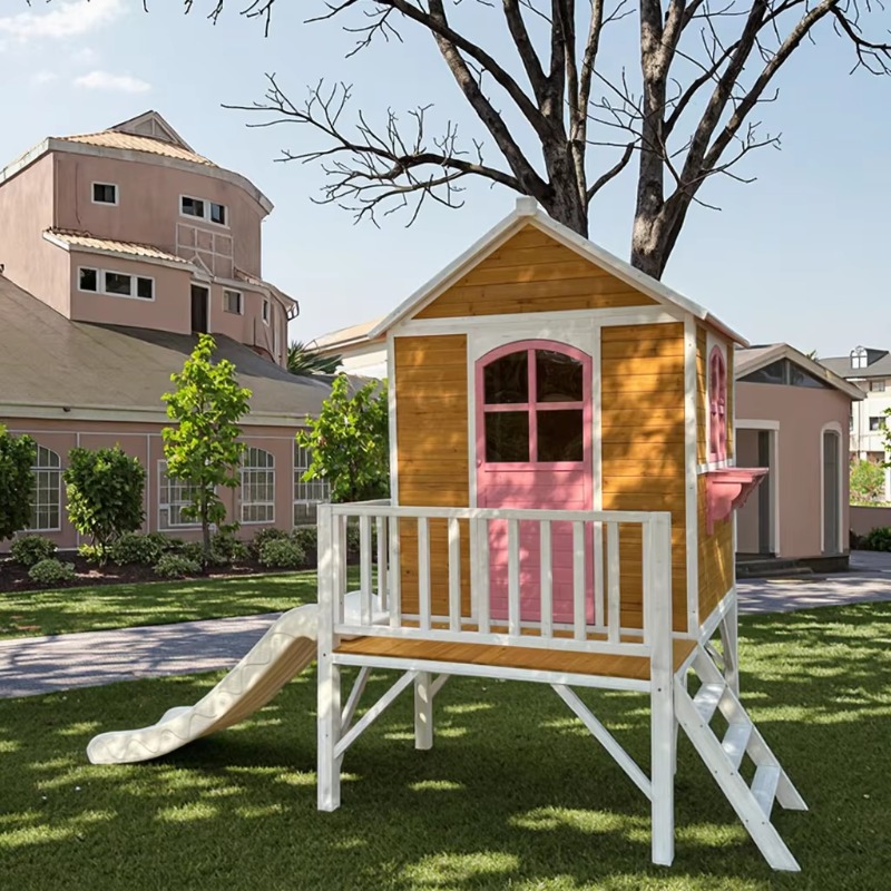Modernes Zweistöckiges Kinder- – Kids Outdoor Wooden Playhouse Bewertung und Preis