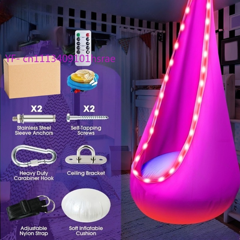 Leuchtende LED-Aufblasbare Hän – Kids Outdoor Hammock Chair Bewertung und Preis