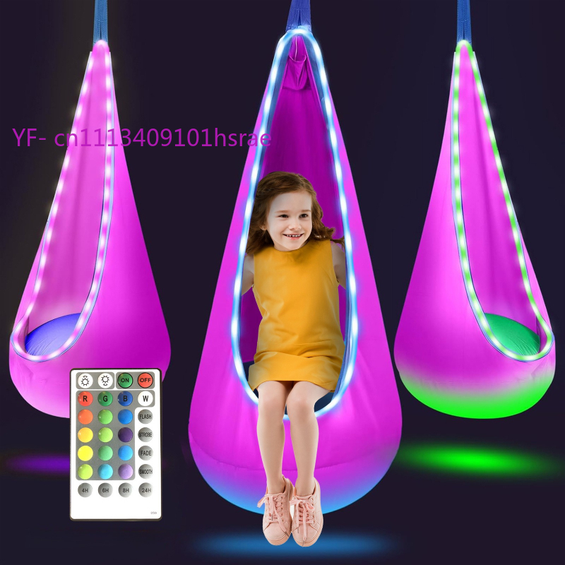 Leuchtende LED-Aufblasbare Hän – Kids Outdoor Hammock Chair Bewertung und Preis