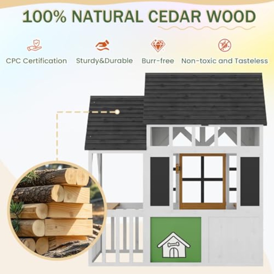 Outdoor-Holzspielhaus für Kind – Kids Outdoor Wooden Playhouse Bewertung und Preis