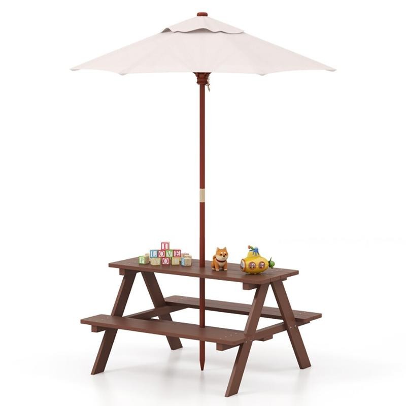 Outdoor 4-Sitzer Kinder-Pickni – Kids Outdoor Table With Umbrella Bewertung und Preis