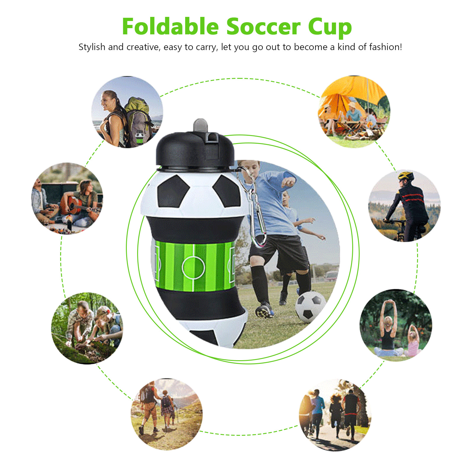 550 ml faltbare Fußball-Wasser – Outdoor Kid Friendly Bewertung und Preis